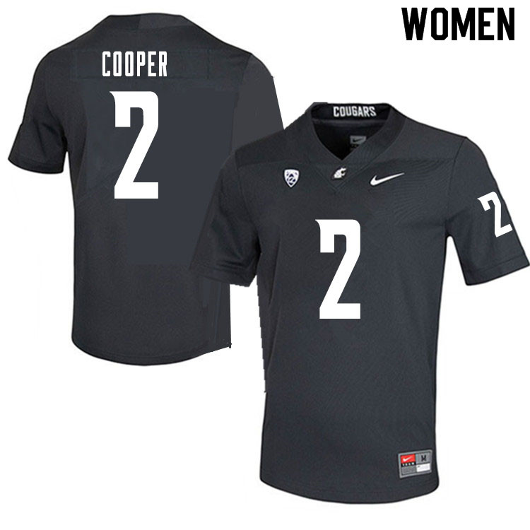 Women #2 Cammon Cooper Washington State Cougars College Football Jerseys Sale-Charcoal - Click Image to Close